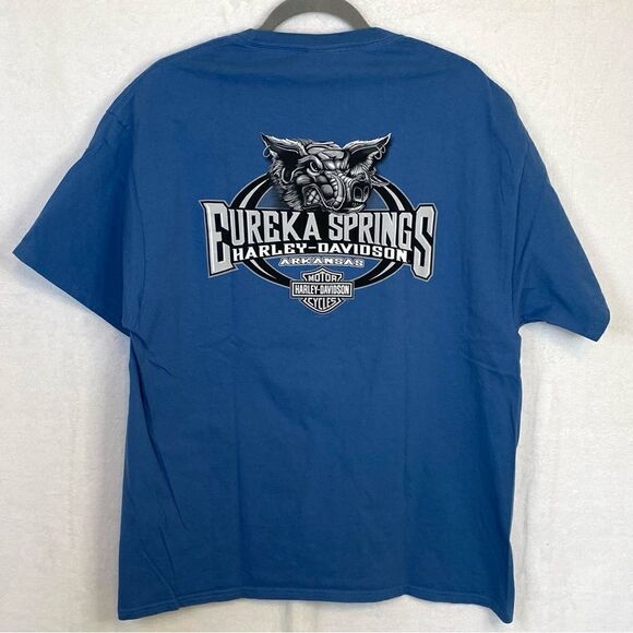 HARLEY DAVIDSON T-SHIRT EUREKA SPRINGS ARKANSAS RAZORBACKS - Picture 4 of 7